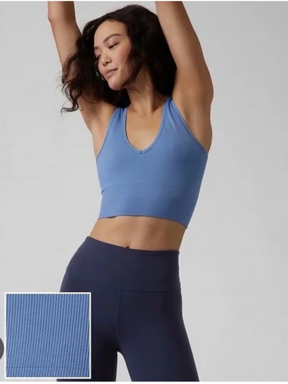 Athleta Aurora Seamless Crop Tank — Blue